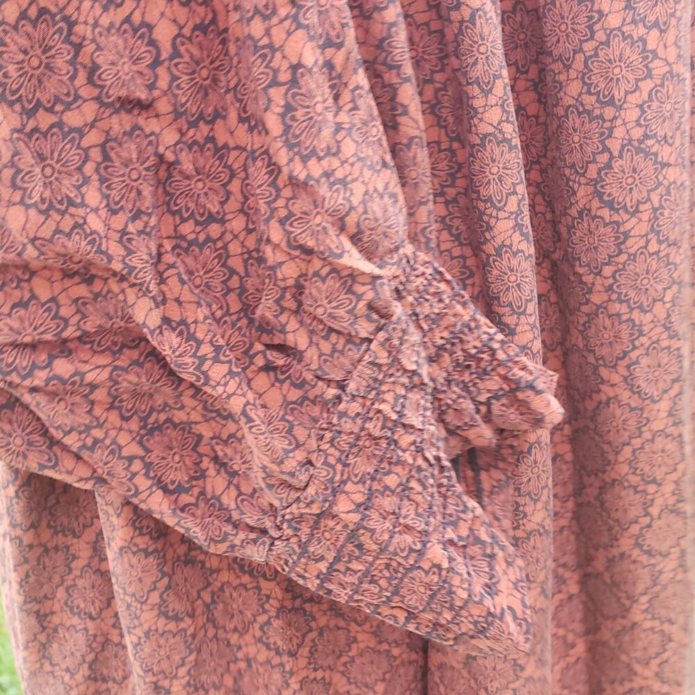 No. 6 Rust Patterned Dress - Picture 4 of 8